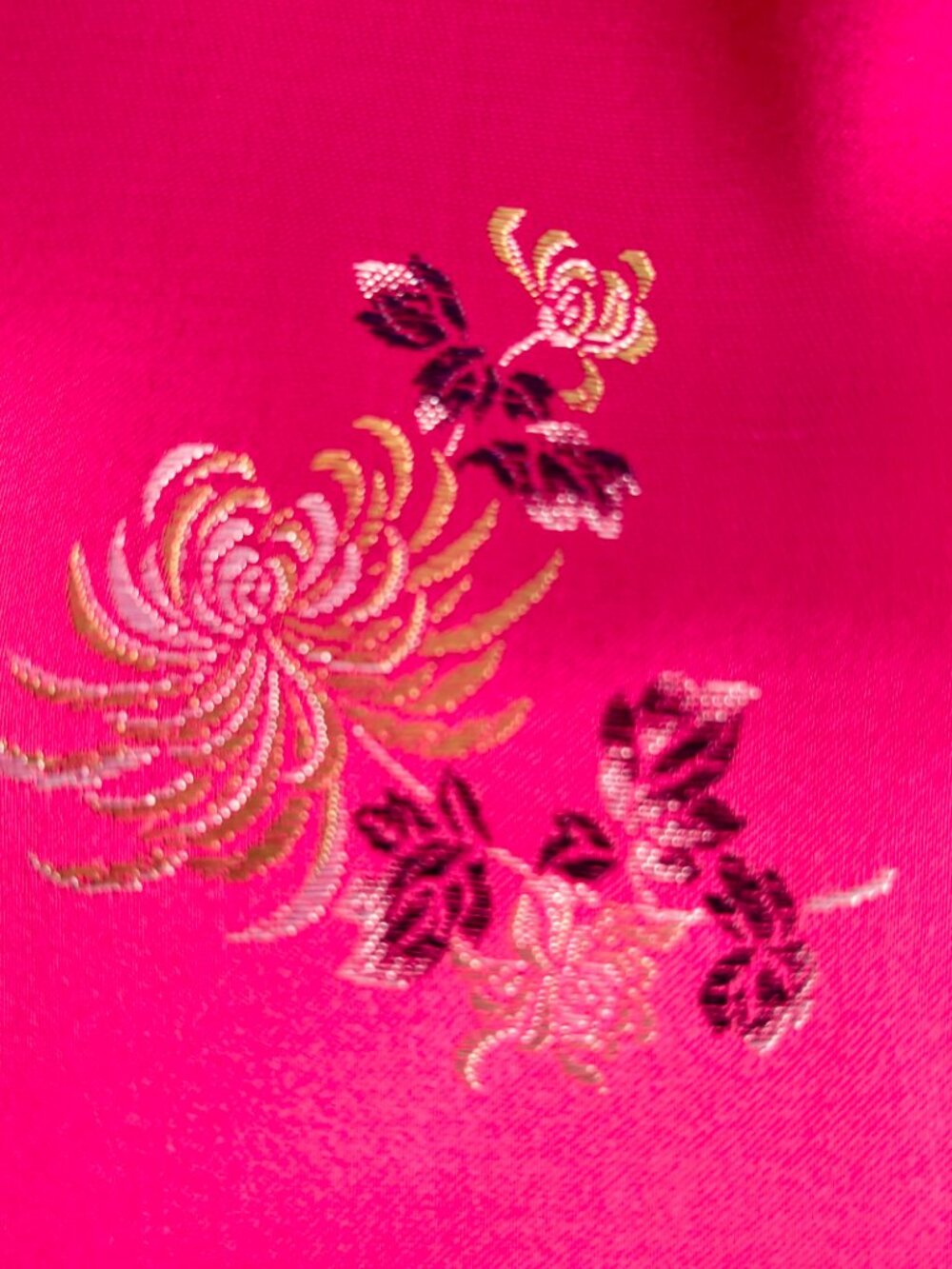 Asian Red Satin Embroidered Robe 40 Bust - Picture 8 of 12